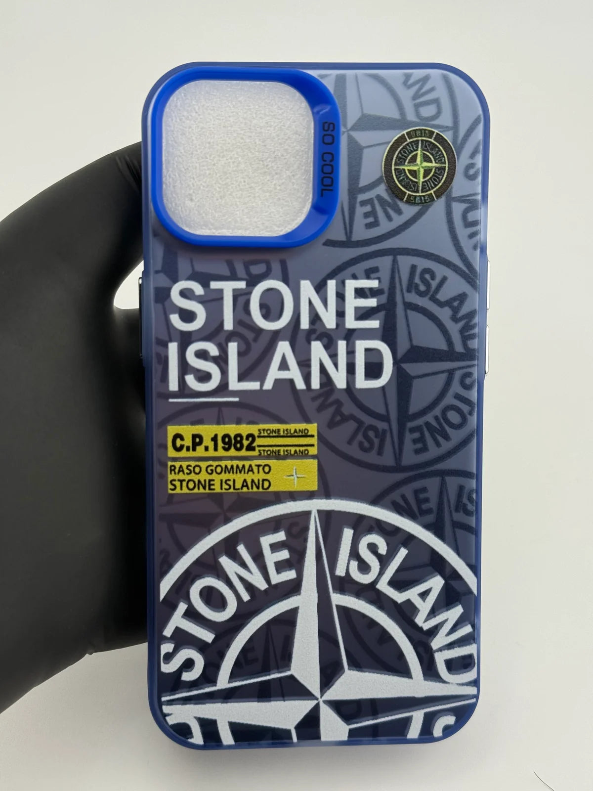 coque stone island bleu